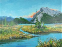 Mt. Rundle Morning, 30 in. x 40 in.
